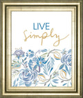 22x26 Live Simply Floral By AniDel Sol - White