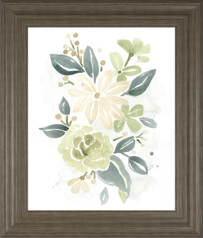 22x26 Spring Greens II By June Erica Vess - White