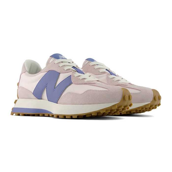 New Balance 327 Sneaker (Women) - Pink Salt/Fairweather Blue Athletic - Casual - Lace Up - The Heel Shoe Fitters