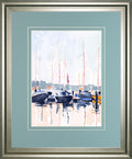 34x40 Watercolor Boat Club II By Emma Scarvey - Light Blue