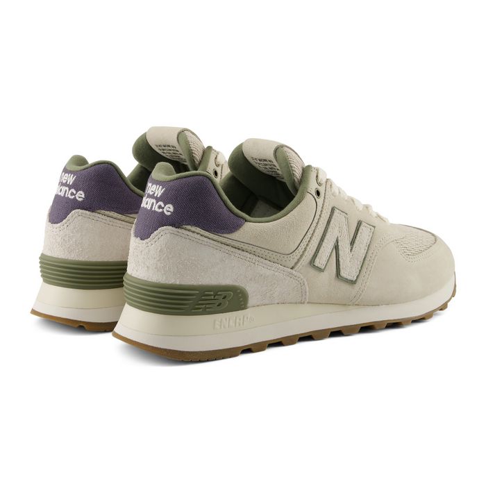 New Balance 574 Sneaker (Unisex) - Timberwolf/Dark Olivine Athletic - Casual - Lace Up - The Heel Shoe Fitters