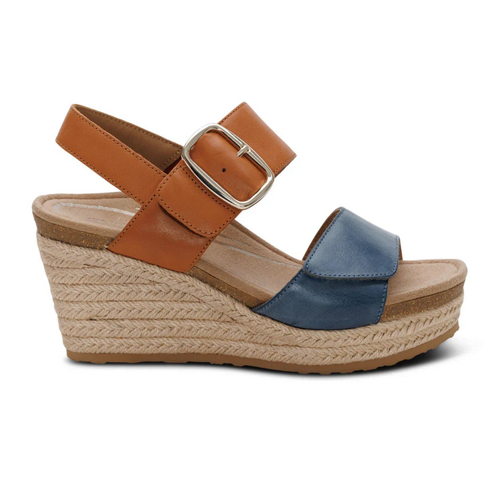Aetrex Ashley Wedge Sandal (Women) Sandal - Heel/Wedge - The Heel Shoe Fitters