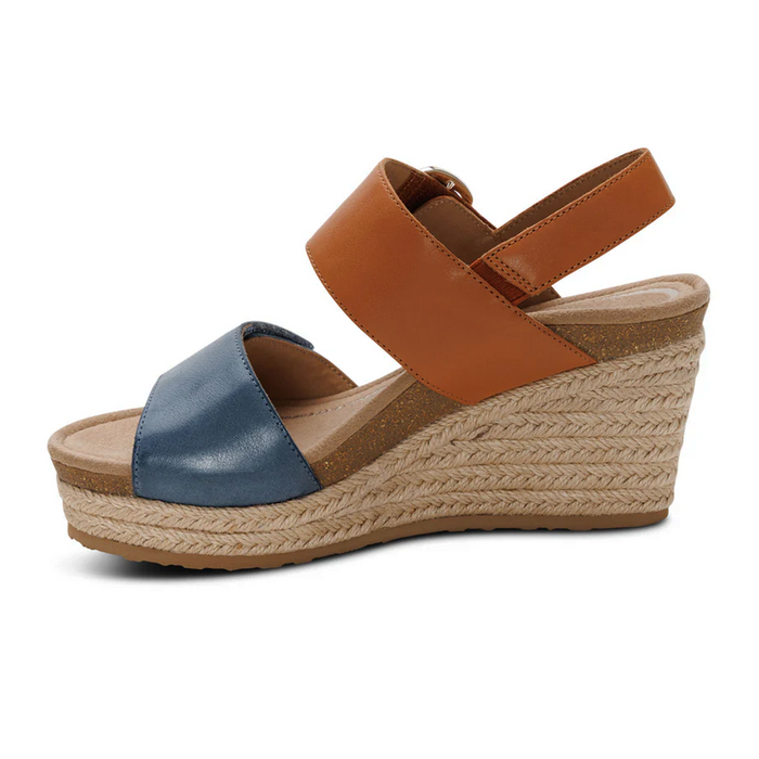 Aetrex Ashley Wedge Sandal (Women) Sandal - Heel/Wedge - The Heel Shoe Fitters