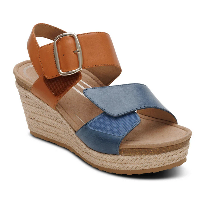Aetrex Ashley Wedge Sandal (Women) Sandal - Heel/Wedge - The Heel Shoe Fitters