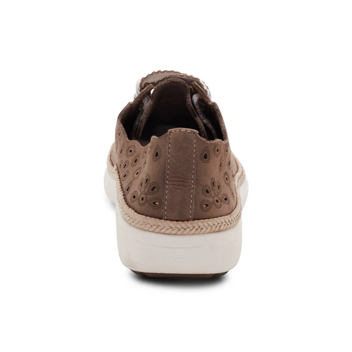 Aetrex Charlotte Sneaker (Women) - Taupe Nubuck Athletic - Casual - Lace Up - The Heel Shoe Fitters