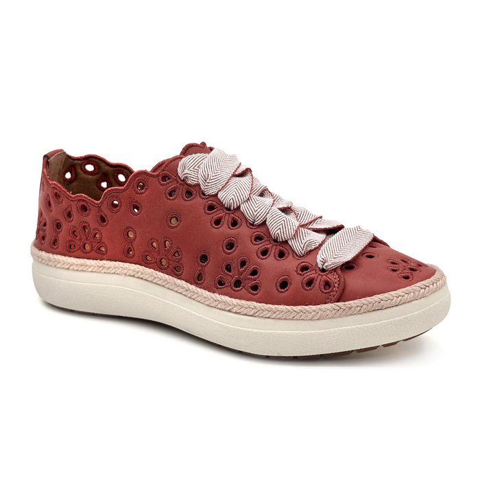 Aetrex Charlotte Sneaker (Women) - Terracotta Athletic - Casual - Lace Up - The Heel Shoe Fitters