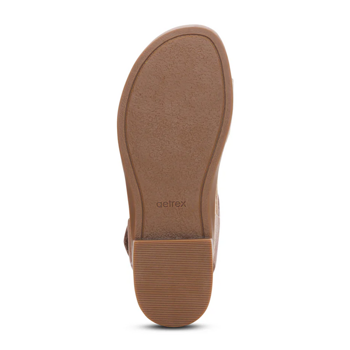 Aetrex Claire Backstrap Sandal (Women) - Taupe Multi Sandal - Backstrap - The Heel Shoe Fitters
