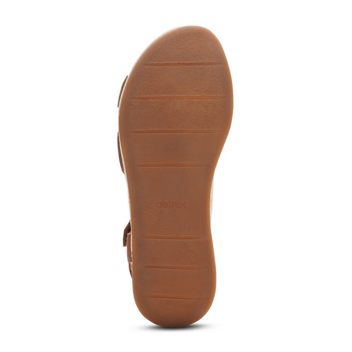Aetrex Flora Wedge Sandal (Women) - Brown Sandal - Heel/Wedge - The Heel Shoe Fitters