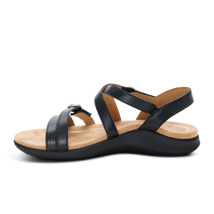 Aetrex Hadley Backstrap Sandal (Women) - Black Sandal - Backstrap - The Heel Shoe Fitters