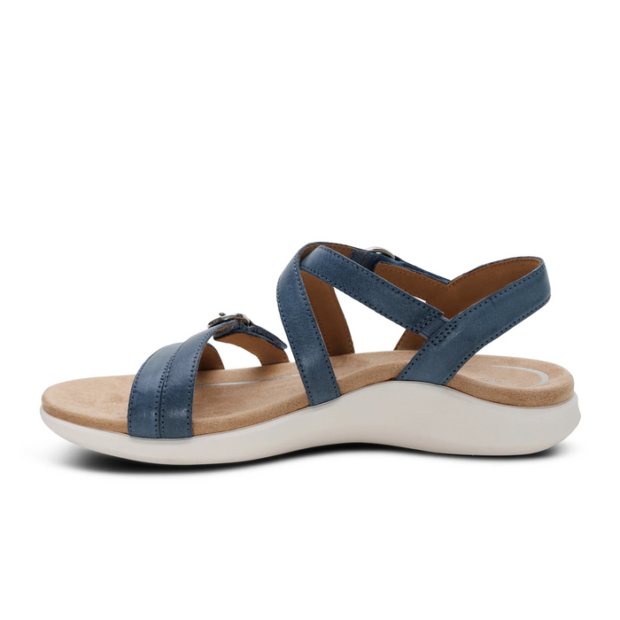 Aetrex Hadley Backstrap Sandal (Women) - Hazy Blue Sandal - Backstrap - The Heel Shoe Fitters