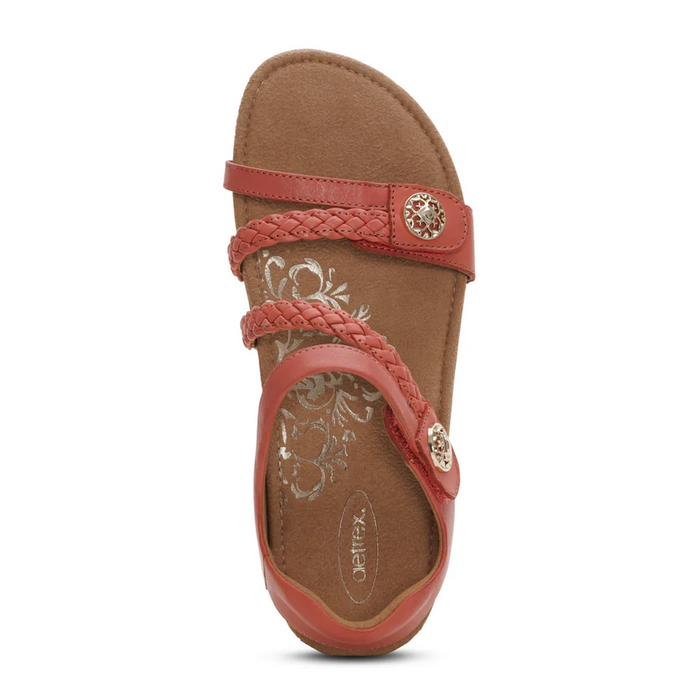Aetrex Jillian Backstrap Sandal (Women) - Antique Rose Sandal - Backstrap - The Heel Shoe Fitters