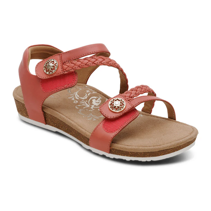 Aetrex Jillian Backstrap Sandal (Women) - Antique Rose Sandal - Backstrap - The Heel Shoe Fitters