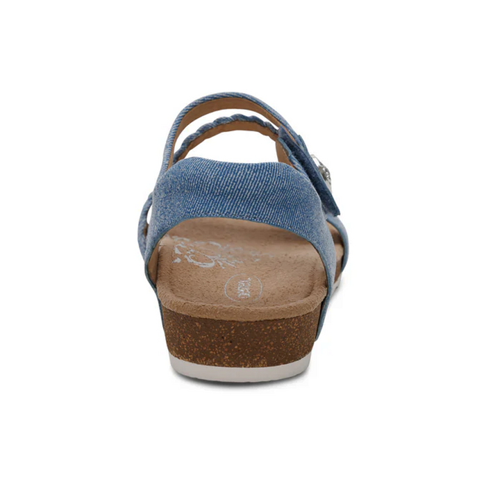 Aetrex Jillian Backstrap Sandal (Women) - Denim Sandal - Backstrap - The Heel Shoe Fitters