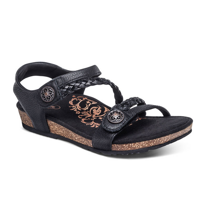 Aetrex Jillian Braided Backstrap Sandal (Women) Sandal - Backstrap - The Heel Shoe Fitters