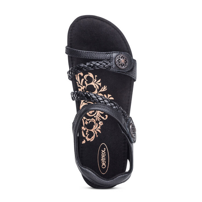 Aetrex Jillian Braided Backstrap Sandal (Women) Sandal - Backstrap - The Heel Shoe Fitters