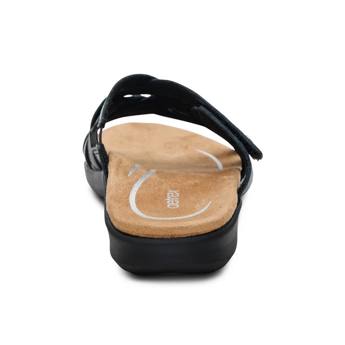 Aetrex Kasey Slide Sandal (Women) - Black Sandal - Slide - The Heel Shoe Fitters