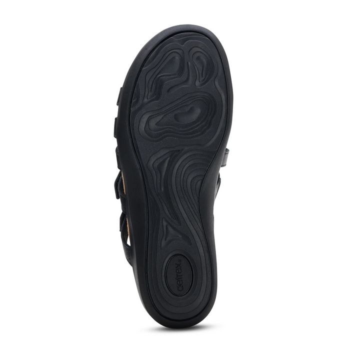 Aetrex Kasey Slide Sandal (Women) - Black Sandal - Slide - The Heel Shoe Fitters