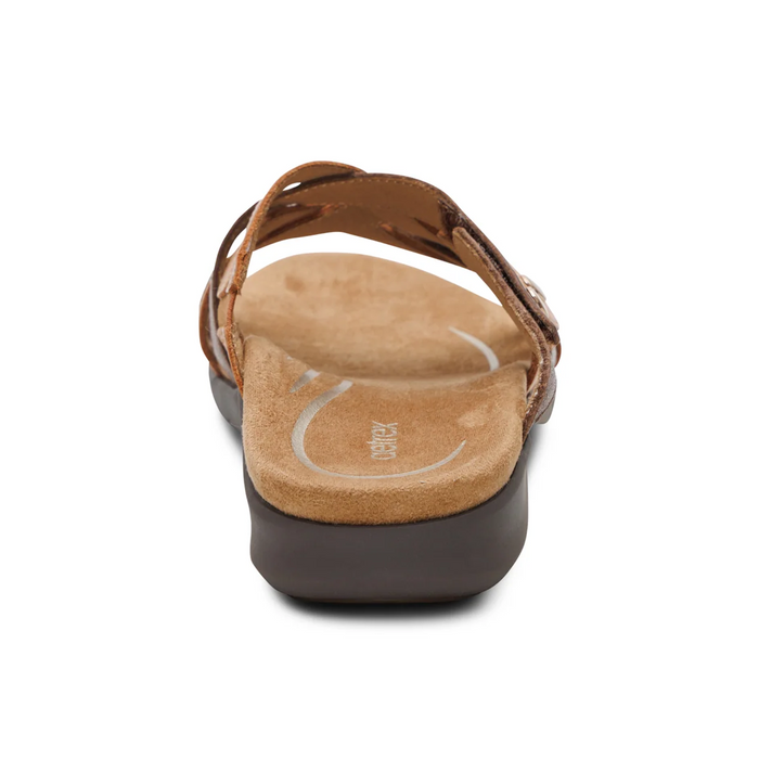Aetrex Kasey Slide Sandal (Women) - Tan Multi Sandal - Slide - The Heel Shoe Fitters