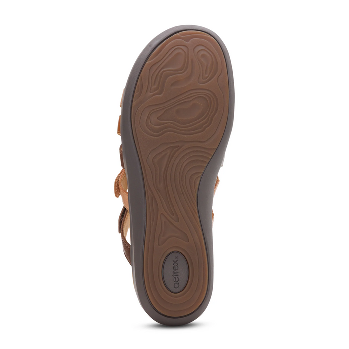 Aetrex Kasey Slide Sandal (Women) - Tan Multi Sandal - Slide - The Heel Shoe Fitters
