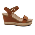 Aetrex Sydney Wedge Sandal (Women) Sandal - Heel/Wedge - The Heel Shoe Fitters