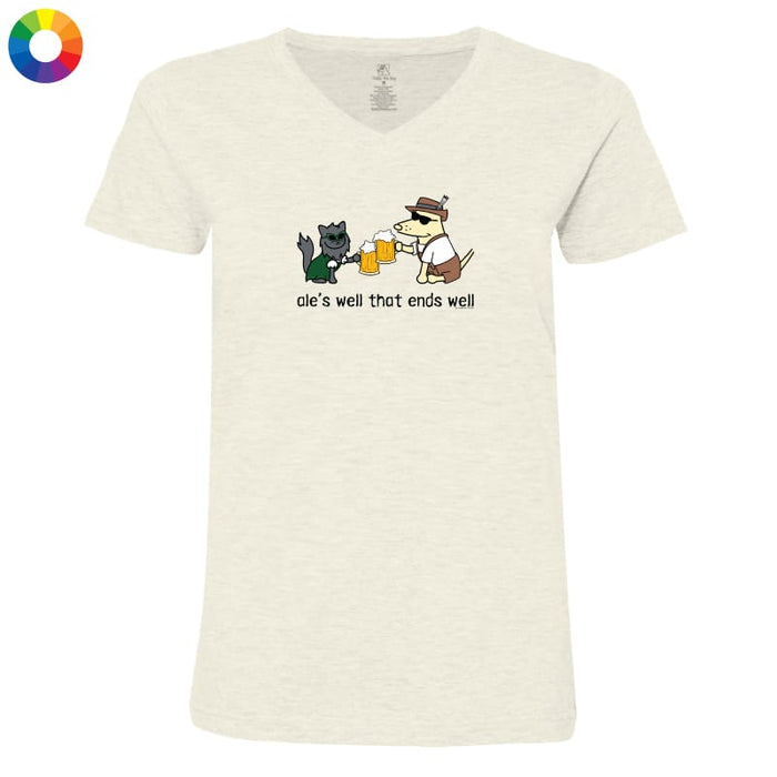 Ales Well that Ends Well - Ladies T-Shirt V-Neck
