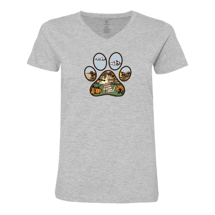 Autumn Paw - Ladies T-Shirt V-Neck