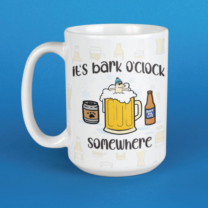 Bark O'Clock Winter - Large Coffee Mug