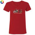 Bark the Hairy Angels Sing - Ladies T-Shirt V-Neck
