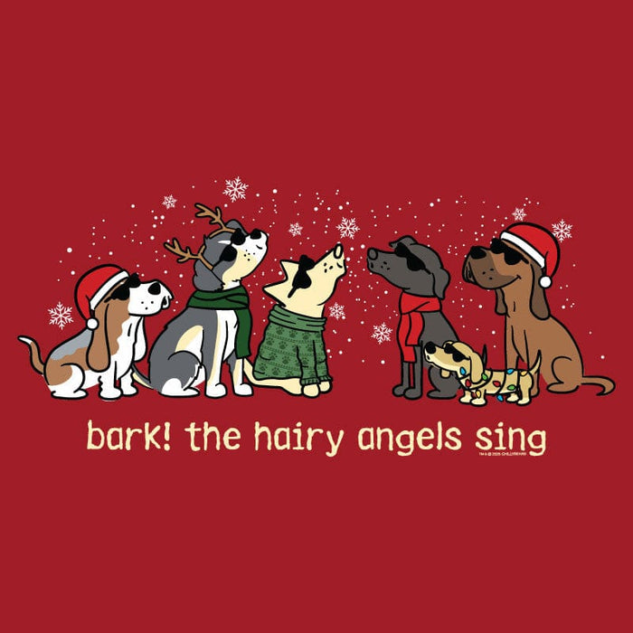 Bark the Hairy Angels Sing - Ladies T-Shirt V-Neck