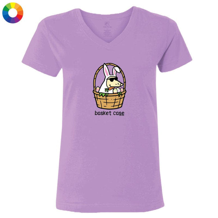 Basket Case - Ladies T-Shirt V-Neck