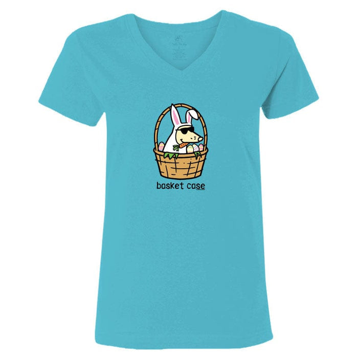Basket Case - Ladies T-Shirt V-Neck