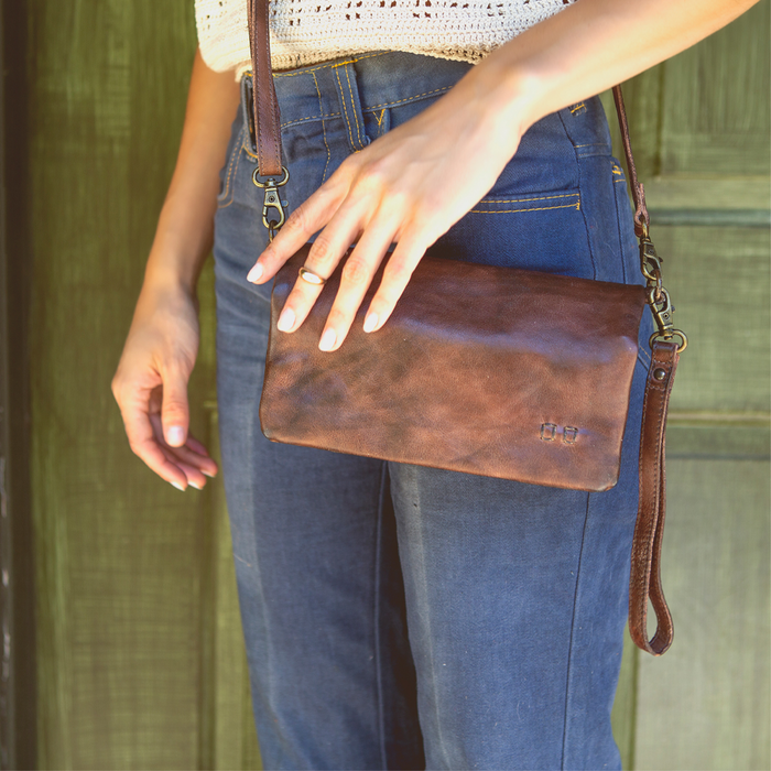 Bed Stu Cadence Clutch (Unisex) - Teak Rustic Accessories - Bags - Wallets - The Heel Shoe Fitters