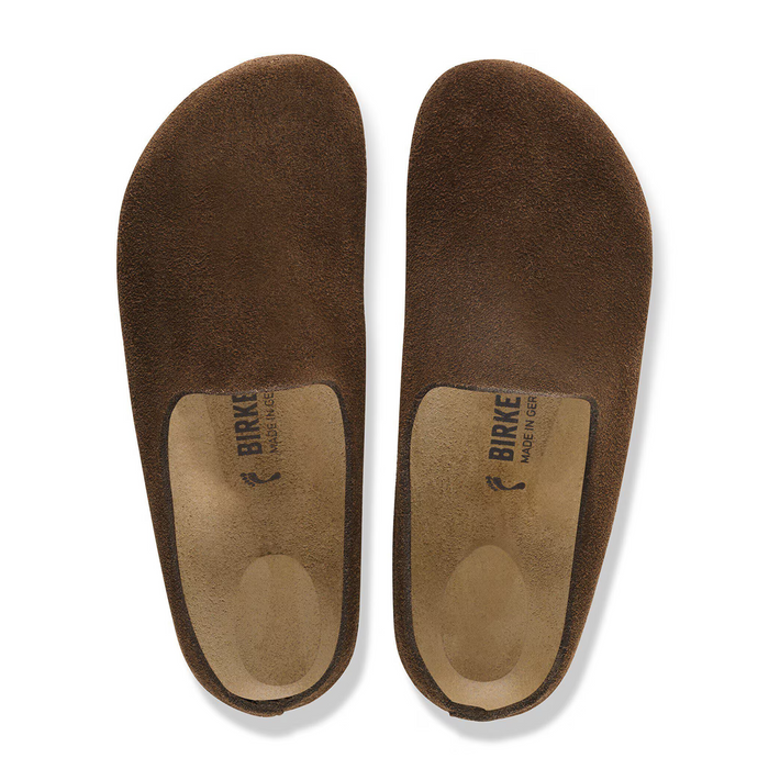 Birkenstock Amsterdam Wrapped Clog (Men) - Carafe Suede Dress-Casual - Clogs & Mules - The Heel Shoe Fitters