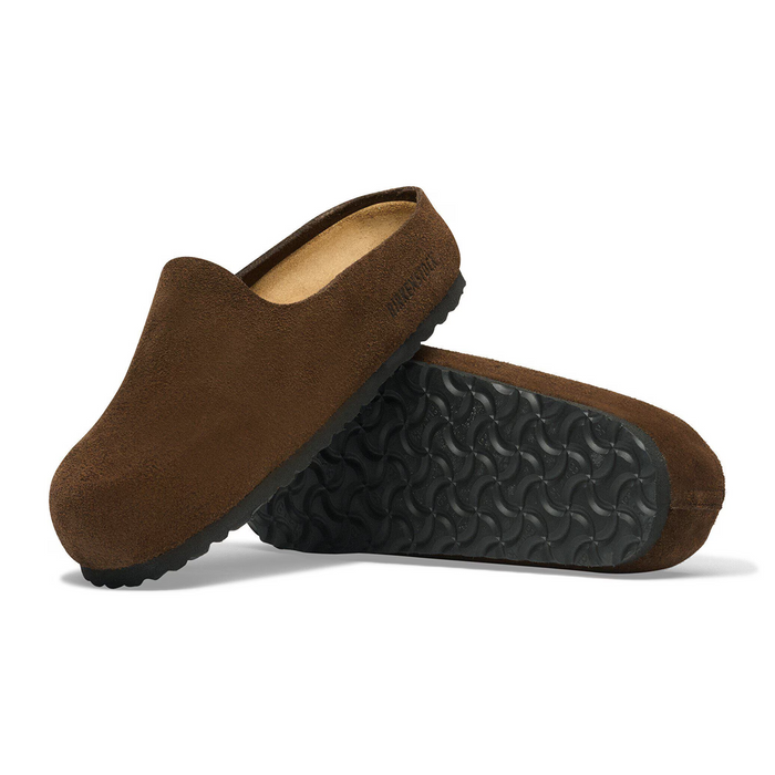 Birkenstock Amsterdam Wrapped Clog (Men) - Carafe Suede Dress-Casual - Clogs & Mules - The Heel Shoe Fitters