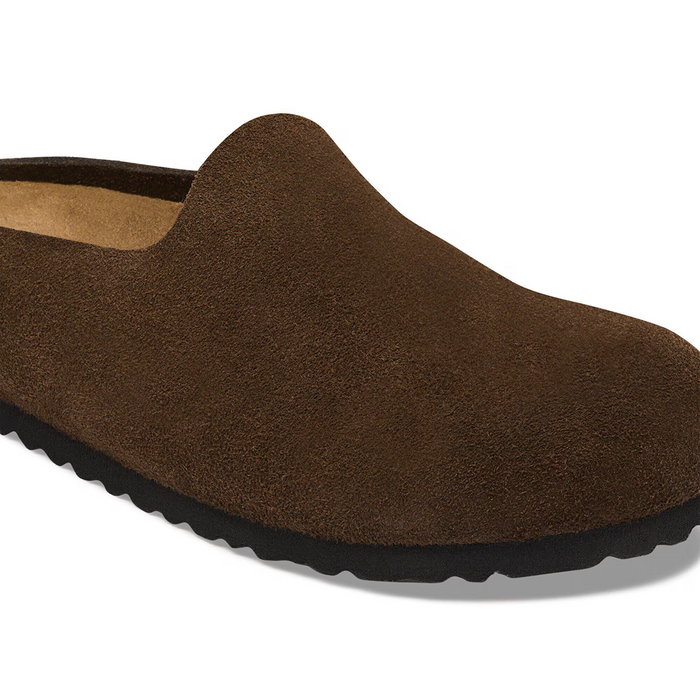 Birkenstock Amsterdam Wrapped Clog (Men) - Carafe Suede Dress-Casual - Clogs & Mules - The Heel Shoe Fitters