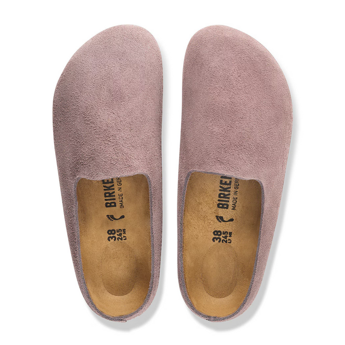 Birkenstock Amsterdam Wrapped Clog (Women) - Faded Purple Suede Dress-Casual - Clogs & Mules - The Heel Shoe Fitters