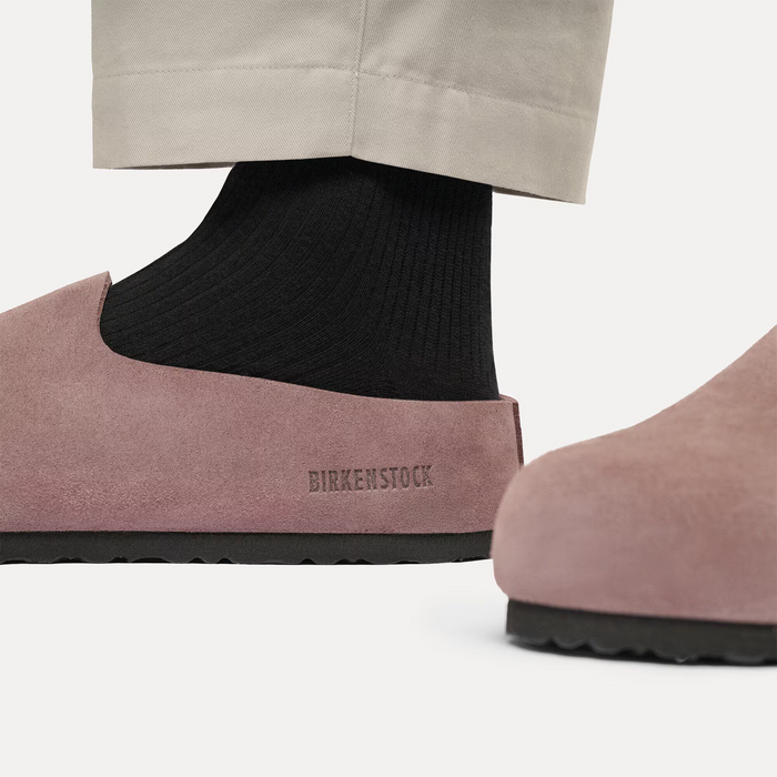 Birkenstock Amsterdam Wrapped Clog (Women) - Faded Purple Suede Dress-Casual - Clogs & Mules - The Heel Shoe Fitters