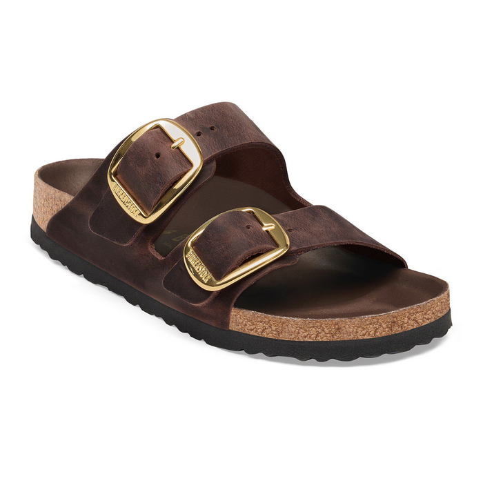 Birkenstock Arizona Big Buckle Slide Sandal (Women) - Habana Oiled Leather Sandal - Slide - The Heel Shoe Fitters