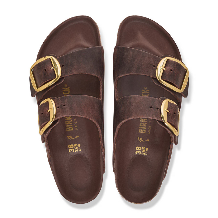 Birkenstock Arizona Big Buckle Slide Sandal (Women) - Habana Oiled Leather Sandal - Slide - The Heel Shoe Fitters