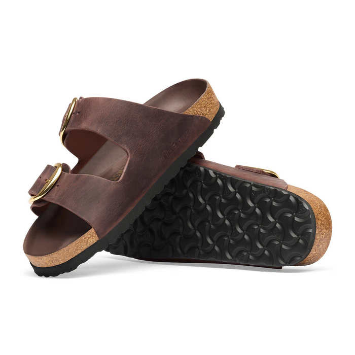 Birkenstock Arizona Big Buckle Slide Sandal (Women) - Habana Oiled Leather Sandal - Slide - The Heel Shoe Fitters