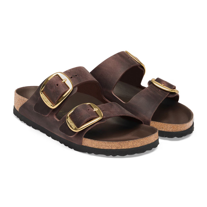 Birkenstock Arizona Big Buckle Slide Sandal (Women) - Habana Oiled Leather Sandal - Slide - The Heel Shoe Fitters