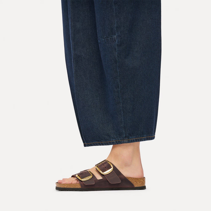 Birkenstock Arizona Big Buckle Slide Sandal (Women) - Habana Oiled Leather Sandal - Slide - The Heel Shoe Fitters