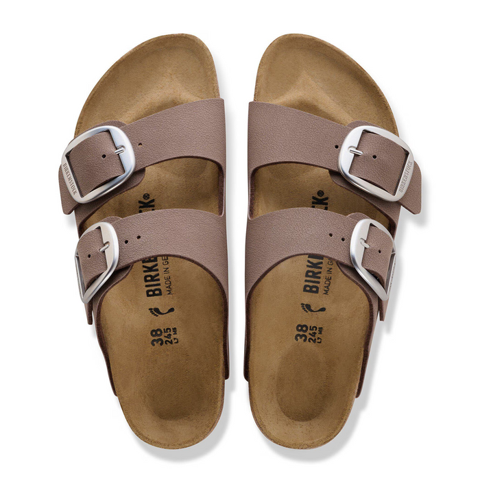 Birkenstock Arizona Big Buckle Slide Sandal (Women) - Mocha Birkibuc Sandal - Slide - The Heel Shoe Fitters