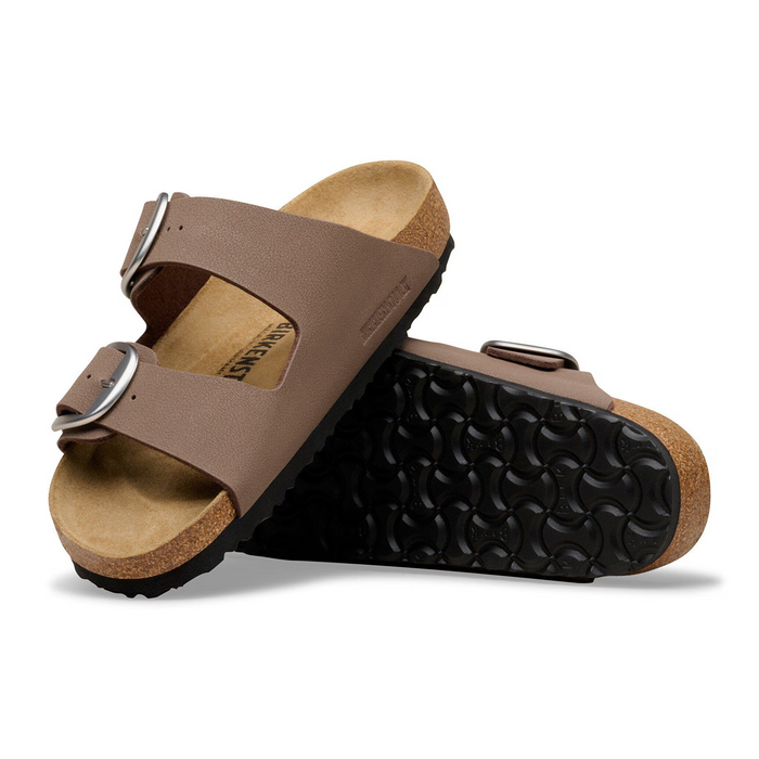 Birkenstock Arizona Big Buckle Slide Sandal (Women) - Mocha Birkibuc Sandal - Slide - The Heel Shoe Fitters