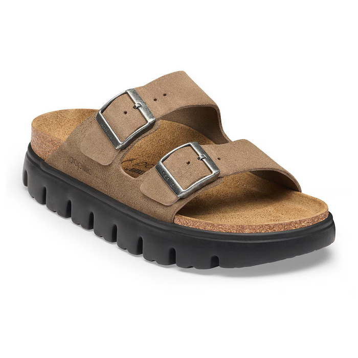 Birkenstock Arizona Chunky Slide Sandal (Women) - Gray Taupe Suede Sandal - Slide - The Heel Shoe Fitters