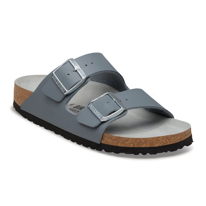 Birkenstock Arizona Narrow Slide Sandal (Women) - Basalt Gray/Pure Sage Birko-Flor Sandal - Slide - The Heel Shoe Fitters