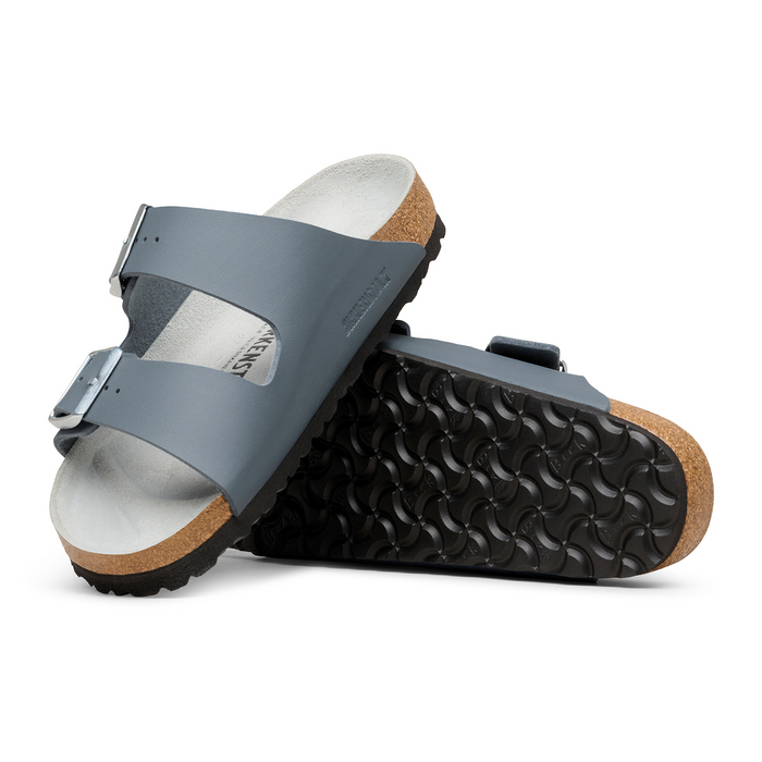 Birkenstock Arizona Narrow Slide Sandal (Women) - Basalt Gray/Pure Sage Birko-Flor Sandal - Slide - The Heel Shoe Fitters