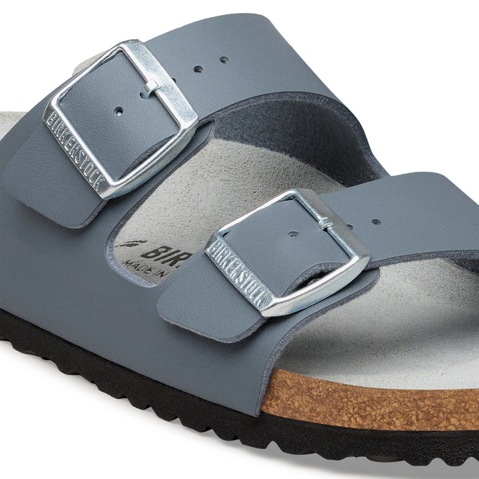 Birkenstock Arizona Narrow Slide Sandal (Women) - Basalt Gray/Pure Sage Birko-Flor Sandal - Slide - The Heel Shoe Fitters