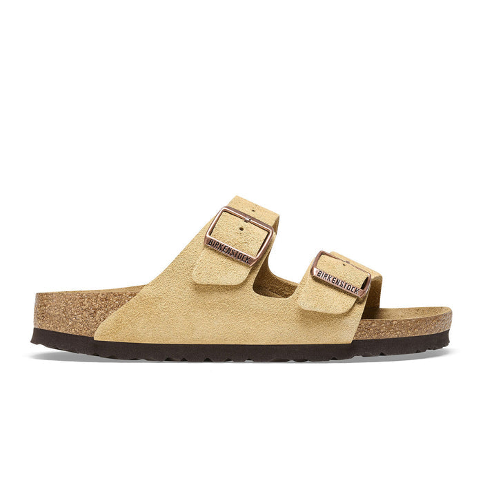 Birkenstock Arizona Slide Sandal (Unisex) - Latte Cream Suede Sandal - Slide - The Heel Shoe Fitters