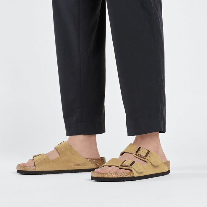 Birkenstock Arizona Suede Slide Sandal (Unisex) Sandal - Slide - The Heel Shoe Fitters